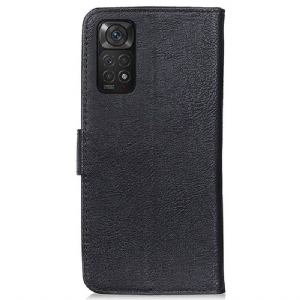 Etui Folio do Xiaomi Redmi Note 11 / Note 11S Obrzeża Khazneh Etui Na Karty Z Efektem Skóry