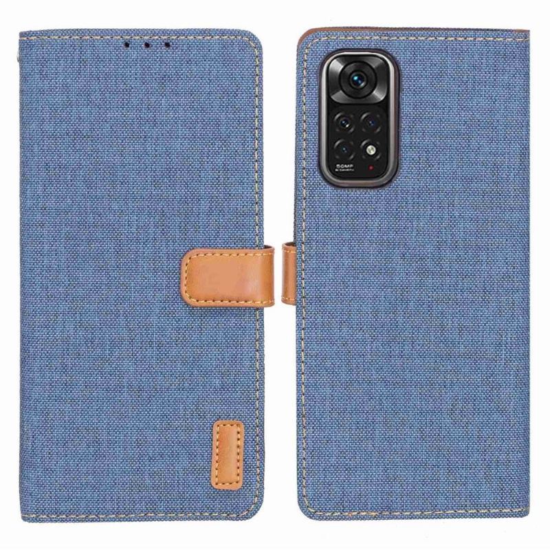 Etui Folio do Xiaomi Redmi Note 11 / Note 11S Płótno Efekt Oksford