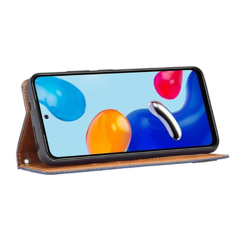 Etui Folio do Xiaomi Redmi Note 11 / Note 11S Płótno Efekt Oksford