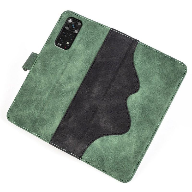 Etui Folio do Xiaomi Redmi Note 11 / Note 11S Skórzany Futerał Bicolor Folio Stojak