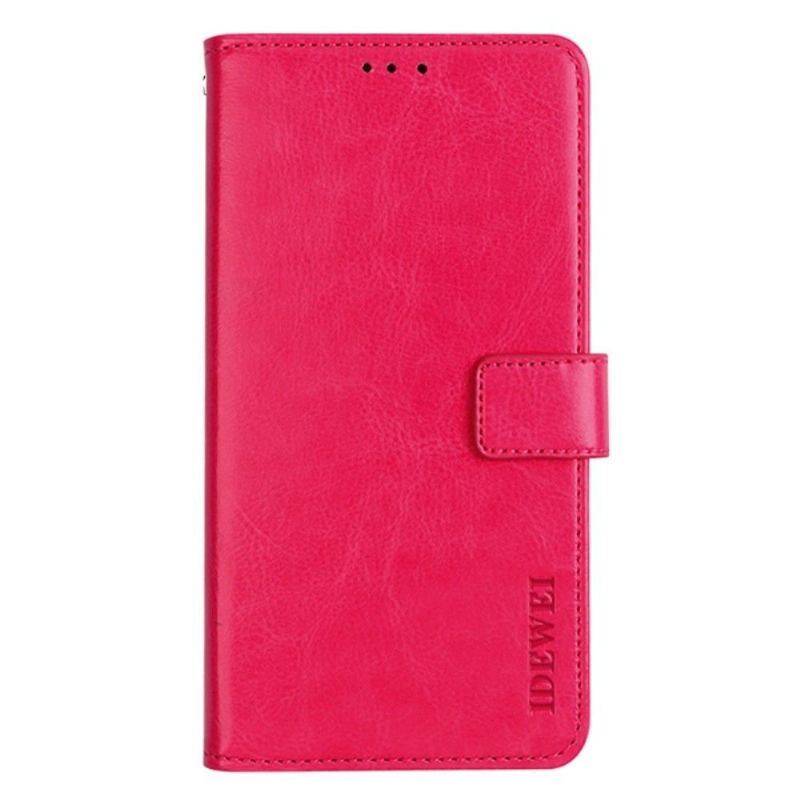 Etui Folio do Xiaomi Redmi Note 11 / Note 11S Skórzany Futerał Idewei Folio Efekt Skóry