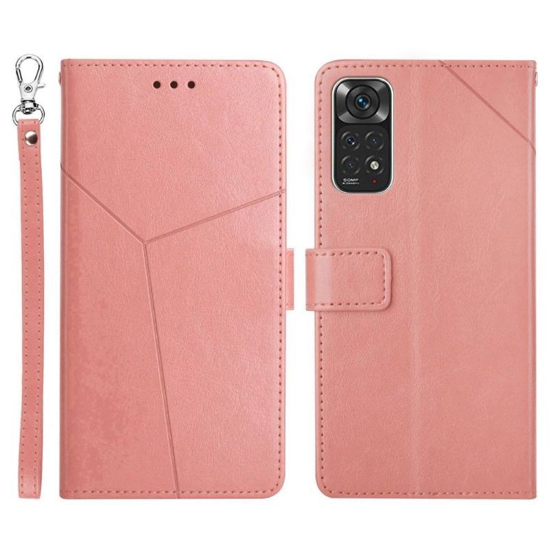 Etui Folio do Xiaomi Redmi Note 11 / Note 11S Y Lines Efekt Skóry