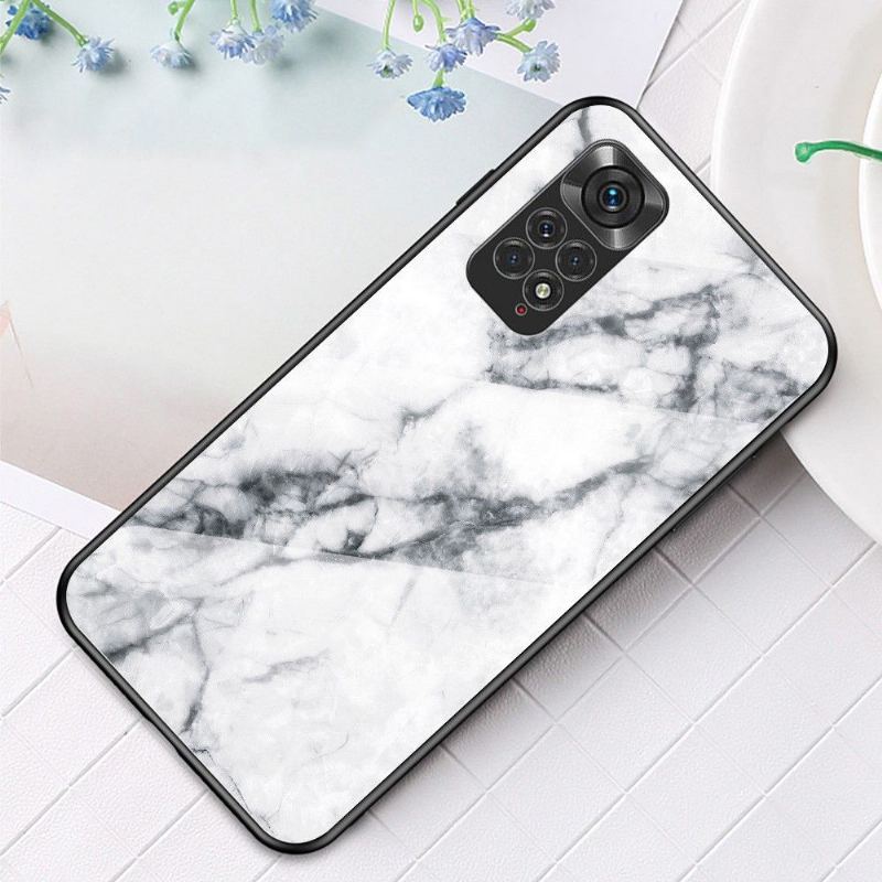 Futerały do Xiaomi Redmi Note 11 / Note 11S Marble Lina Szkło Hartowane