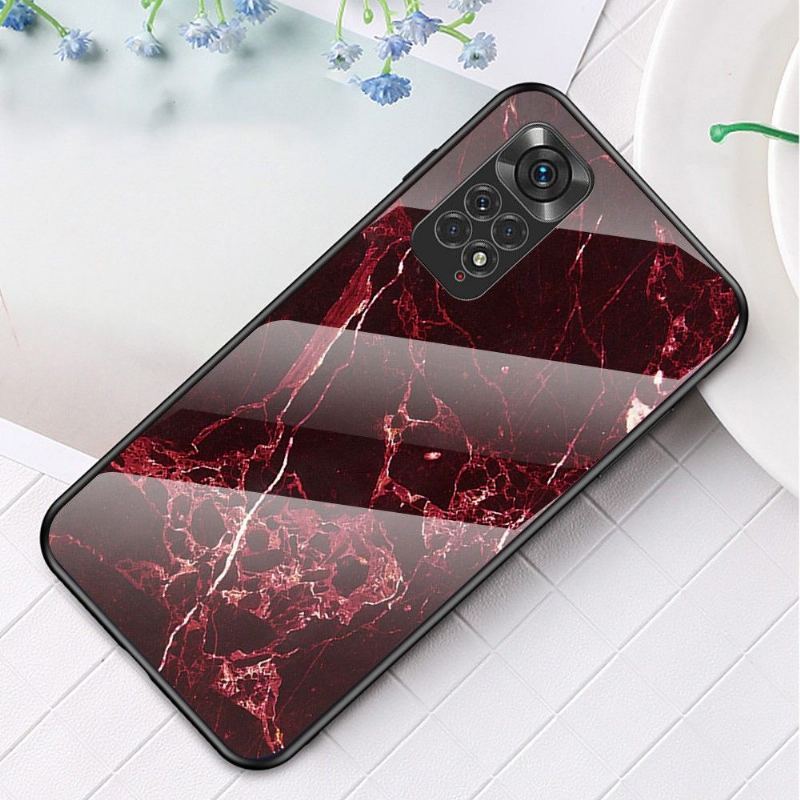 Futerały do Xiaomi Redmi Note 11 / Note 11S Marble Lina Szkło Hartowane