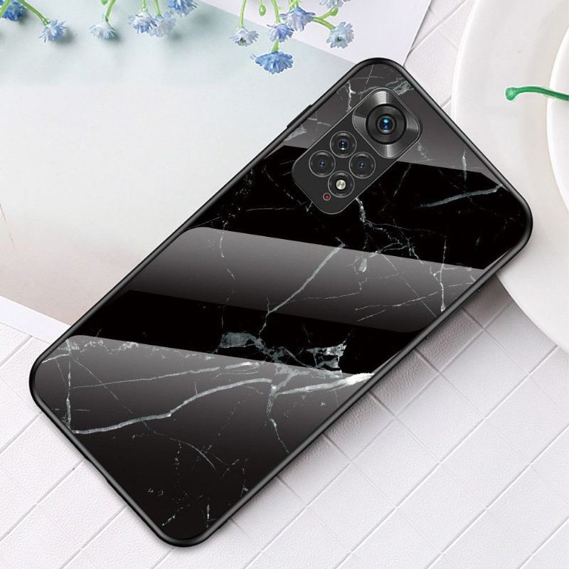 Futerały do Xiaomi Redmi Note 11 / Note 11S Marble Lina Szkło Hartowane