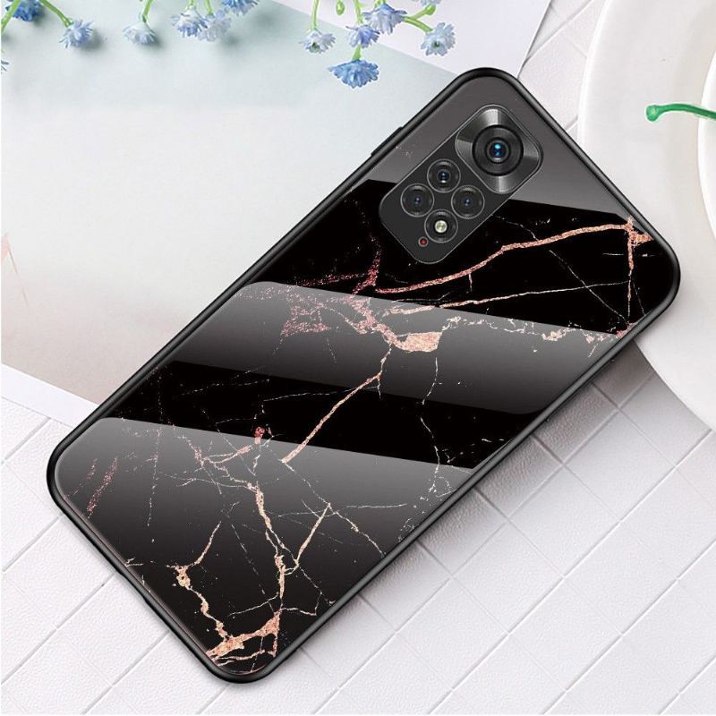 Futerały do Xiaomi Redmi Note 11 / Note 11S Marble Lina Szkło Hartowane