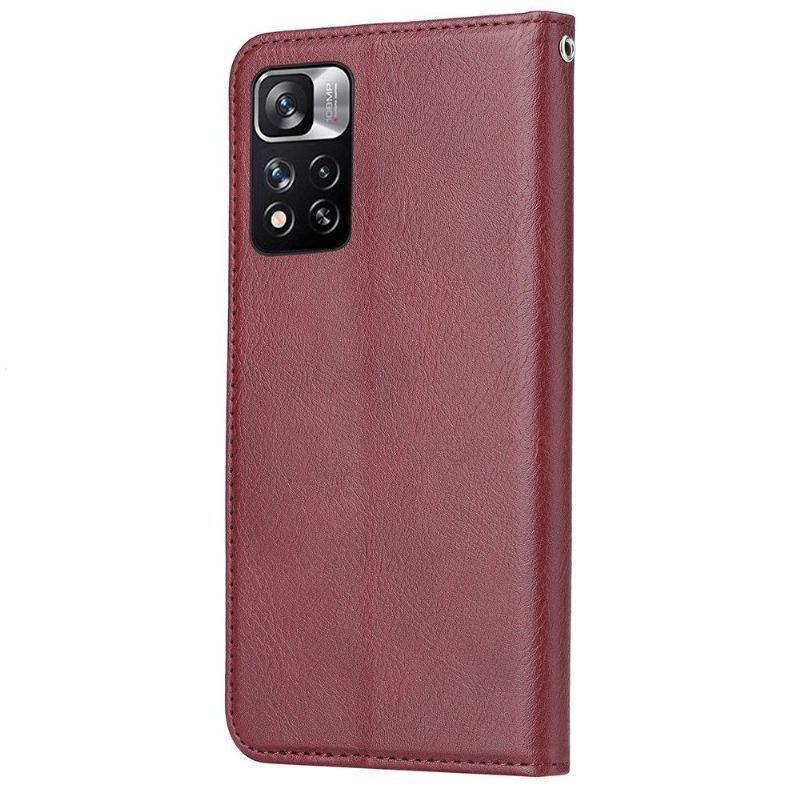 Obudowa Etui Na Telefon do Xiaomi Redmi Note 11 / Note 11S Stojak Case Efekt Skórzany