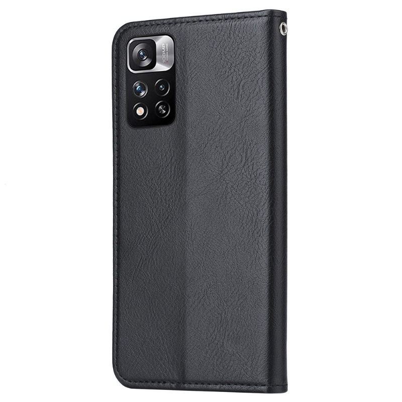 Obudowa Etui Na Telefon do Xiaomi Redmi Note 11 / Note 11S Stojak Case Efekt Skórzany