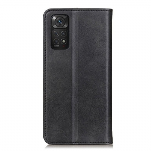 Skórzany Futerał do Xiaomi Redmi Note 11 / Note 11S Etui Folio Simone Flip Aged Faux Leather