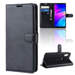 Etui do Xiaomi Redmi 7 Obrzeża Skórzane Etui Na Karty W Stylu