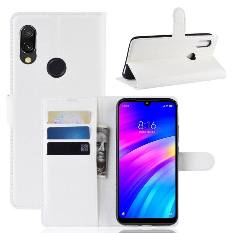 Etui do Xiaomi Redmi 7 Obrzeża Skórzane Etui Na Karty W Stylu