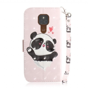 Etui Folio do Motorola Moto G9 Play Słodka Panda