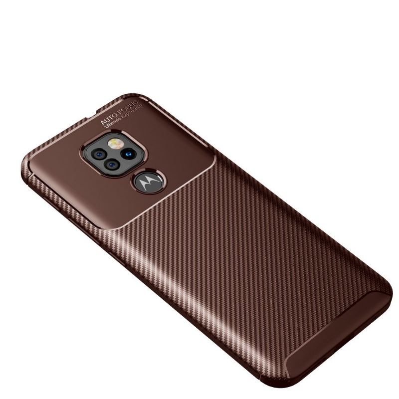 Futerały do Motorola Moto G9 Play Obrzeża Efekt Włókna Węglowego