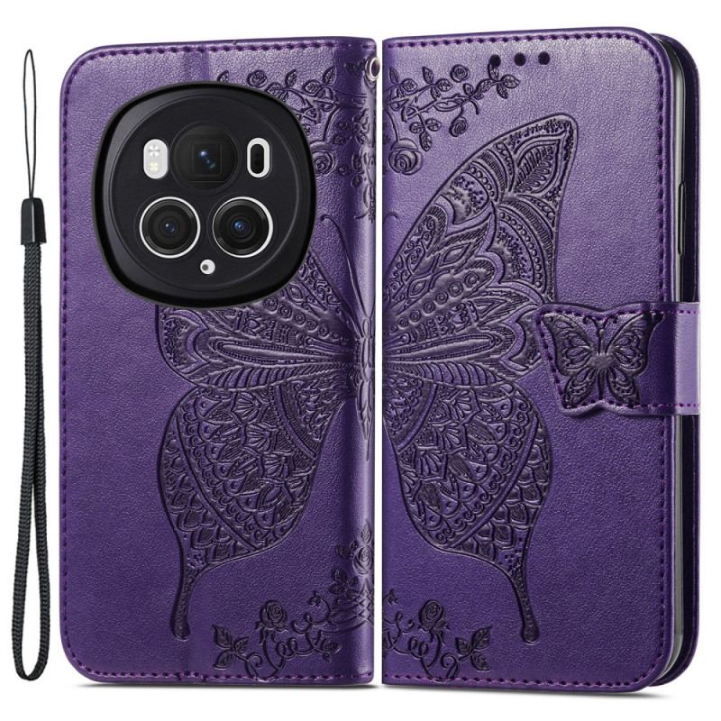 Etui Folio Honor Magic 6 Pro Barokowy Motyl Etui Ochronne