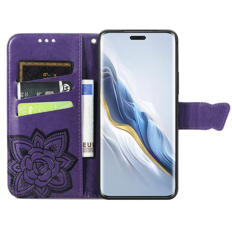 Etui Folio Honor Magic 6 Pro Barokowy Motyl Etui Ochronne