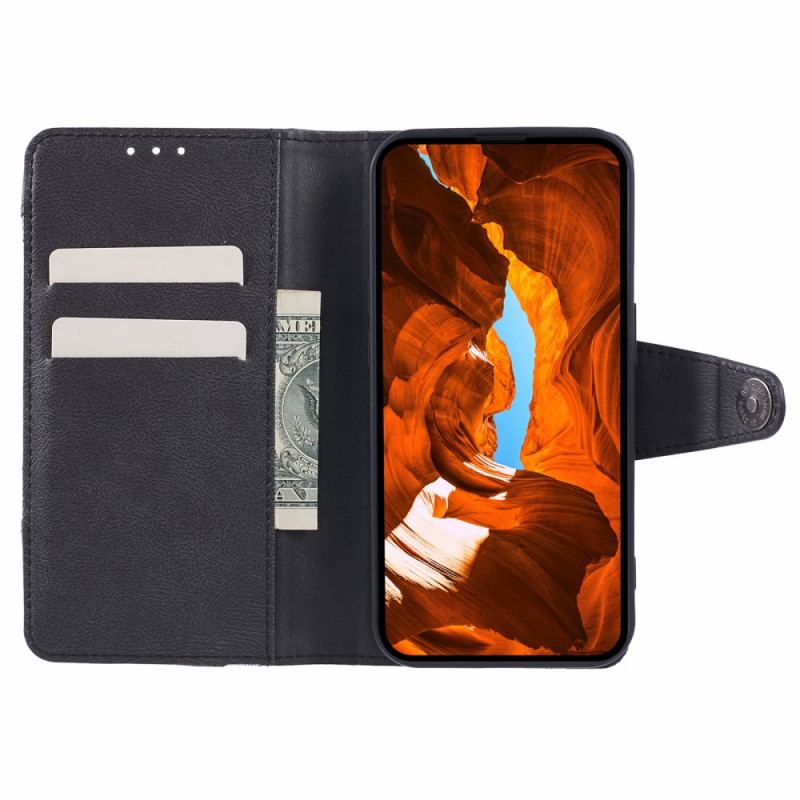 Etui Folio Honor Magic 6 Pro Tekstura Retro Etui Ochronne