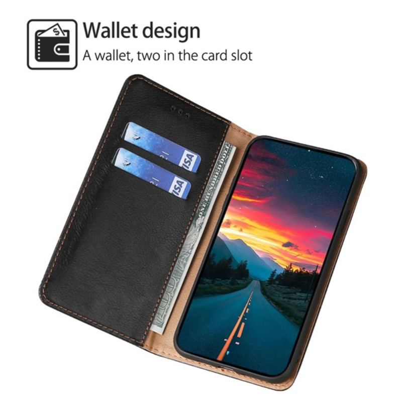 Flip Kotelot Honor Magic 6 Pro Imitacja Skóry Etui Ochronne