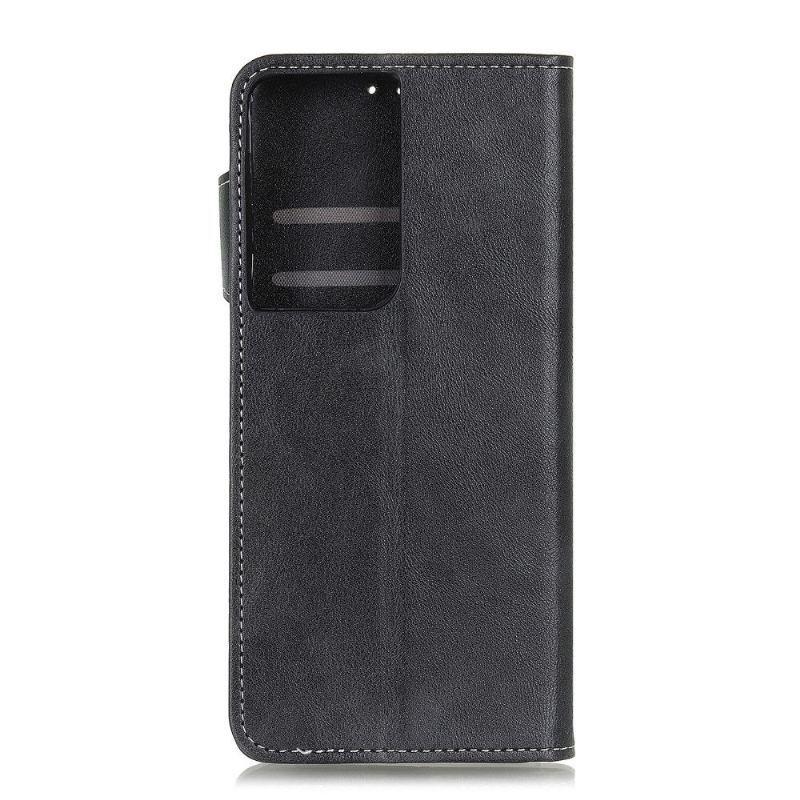 Etui Folio do Samsung Galaxy S21 Ultra 5G Classic S Kształt Odsłonięte Szwy