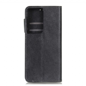 Etui Folio do Samsung Galaxy S21 Ultra 5G Classic S Kształt Odsłonięte Szwy