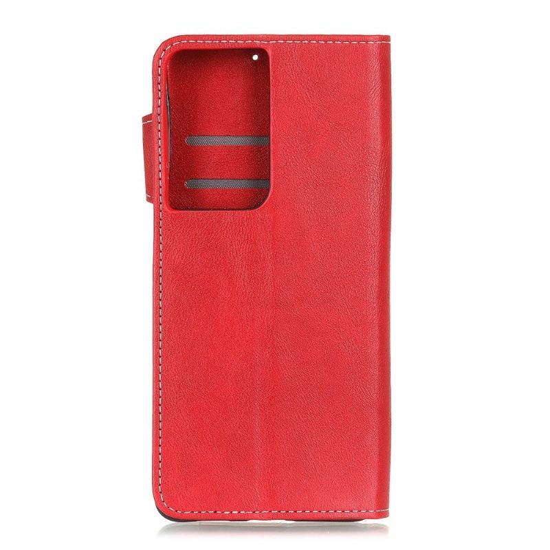 Etui Folio do Samsung Galaxy S21 Ultra 5G Classic S Kształt Odsłonięte Szwy