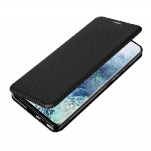 Etui Folio do Samsung Galaxy S21 Ultra 5G Classic W Stylu Włókna Węglowego Ze Sztucznej Skóry