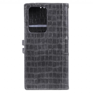 Etui Folio do Samsung Galaxy S21 Ultra 5G Croc Effect Skórzany Styl