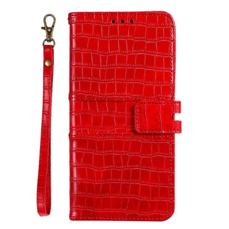 Etui Folio do Samsung Galaxy S21 Ultra 5G Croc Effect Skórzany Styl