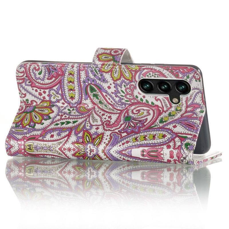 Skórzany Futerał do Samsung Galaxy A13 5G Paisley_kwiaty