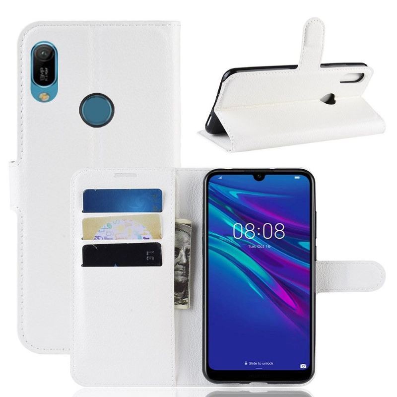 Etui do Huawei Y6 2019 Obrzeża Skórzane Etui Na Karty W Stylu