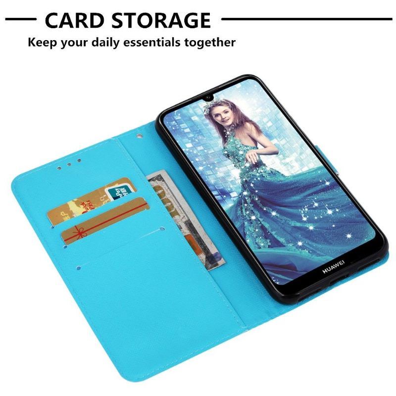 Etui Folio do Huawei Y6 2019 z Łańcuch Łapacz Snów