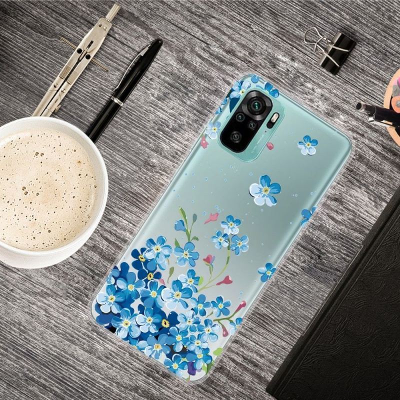 Etui do Xiaomi Redmi Note 10 Classic Niebieskie Kwiaty