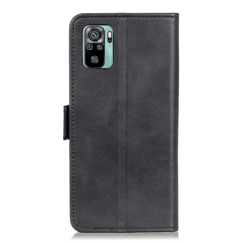 Etui Folio do Xiaomi Redmi Note 10 Obrzeża Portfel Matowy Pokrowiec Ze Sztucznej Skóry