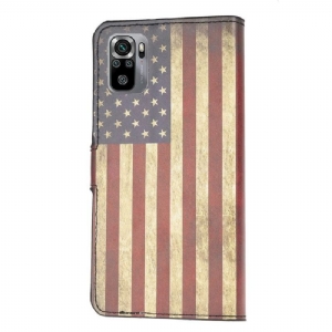 Etui Folio do Xiaomi Redmi Note 10 Vintage American Flag