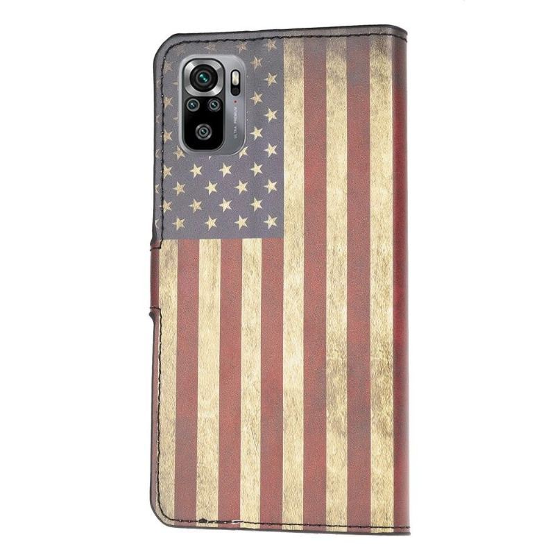 Etui Folio do Xiaomi Redmi Note 10 Vintage American Flag