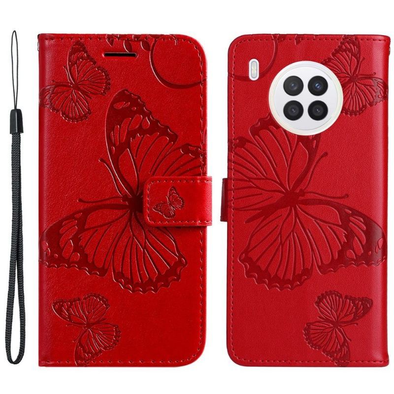 Etui Folio do Honor 50 Lite / Huawei Nova 8i Classic Obsługa Funkcji Motyli