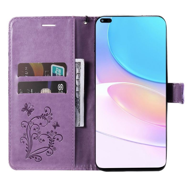 Etui Folio do Honor 50 Lite / Huawei Nova 8i Classic Obsługa Funkcji Motyli