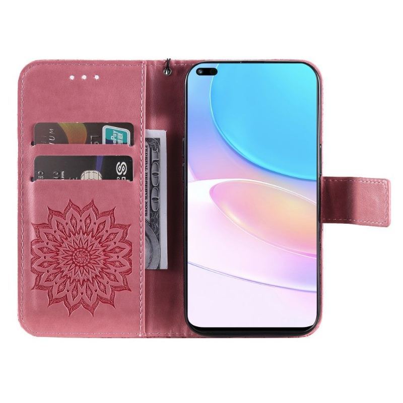 Etui Folio do Honor 50 Lite / Huawei Nova 8i z Łańcuch Słonecznik