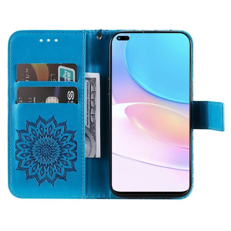 Etui Folio do Honor 50 Lite / Huawei Nova 8i z Łańcuch Słonecznik