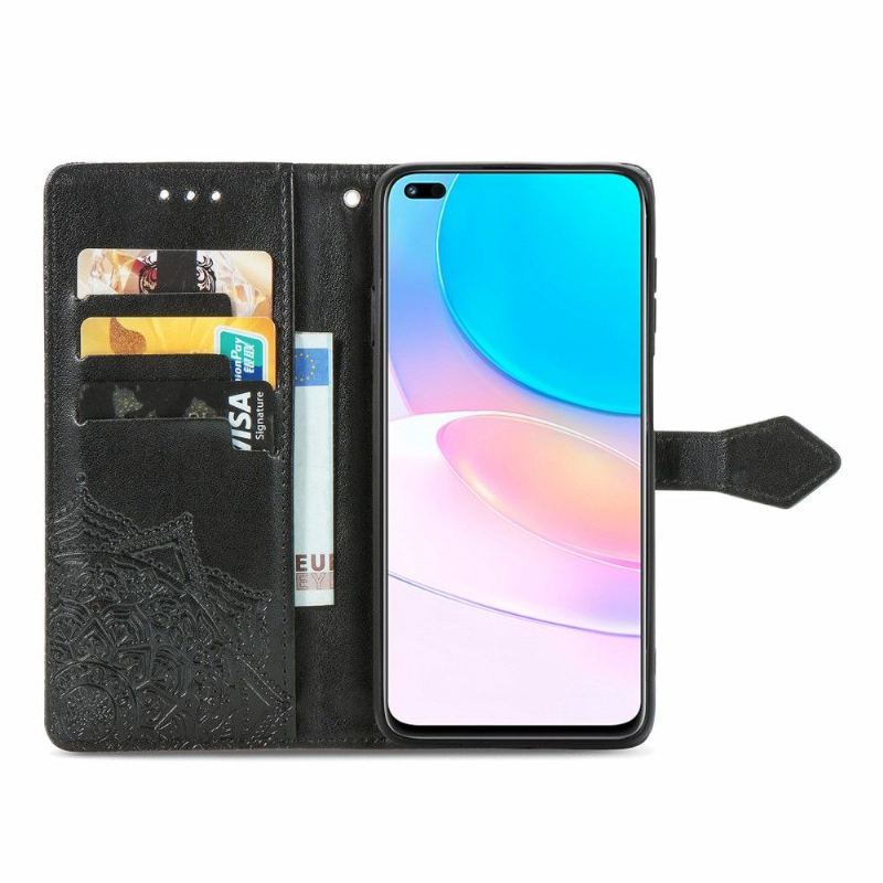 Obudowa Etui Na Telefon do Honor 50 Lite / Huawei Nova 8i Mandala Relief Faux Leather