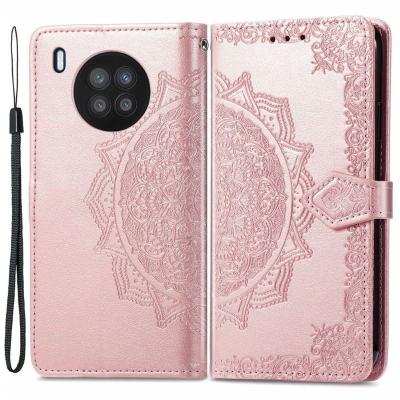 Obudowa Etui Na Telefon do Honor 50 Lite / Huawei Nova 8i Mandala Relief Faux Leather