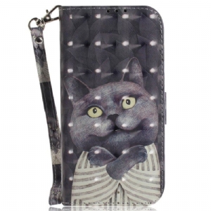 Etui Folio do Honor Magic 5 Lite z Łańcuch Oryginalne Stringi Cat