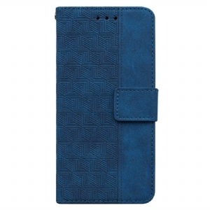 Etui Folio do Honor Magic 5 Lite z Łańcuch Pasiasty Wzór