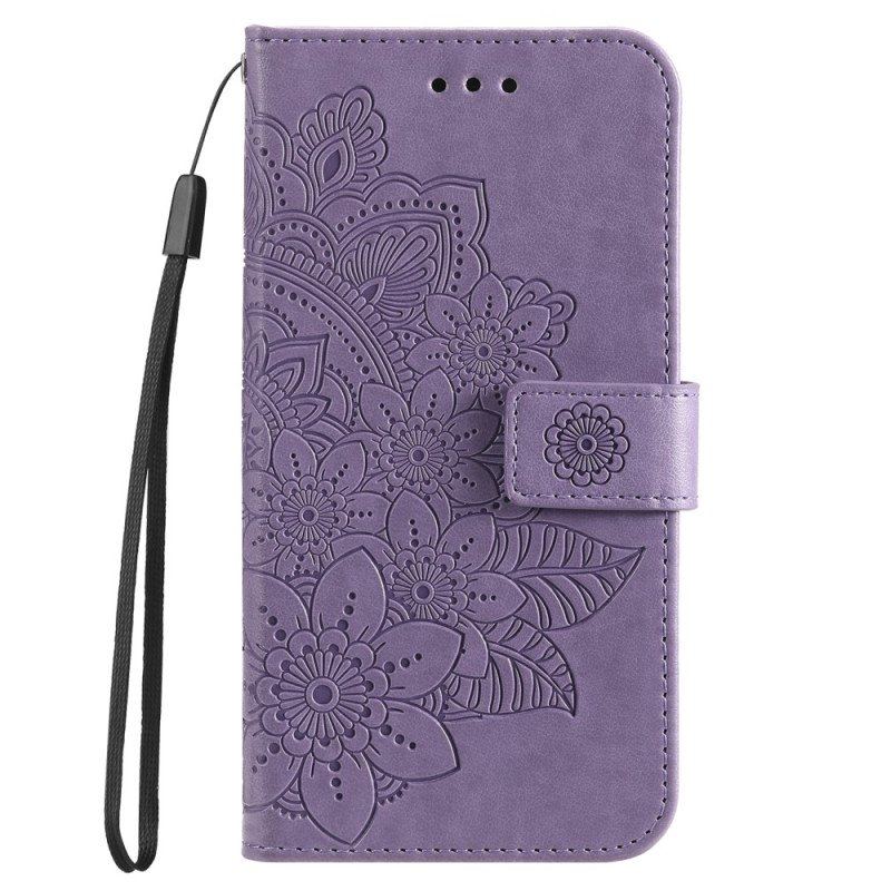 Etui Folio do Honor Magic 5 Lite z Łańcuch Paskowata Mandala