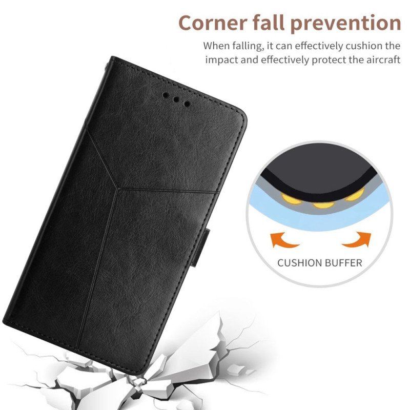 Etui Folio do Honor Magic 5 Lite z Łańcuch Projekt Z Paskami Y