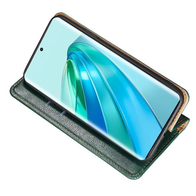 Etui Na Telefon do Honor Magic 5 Lite Etui Folio Przeszycia Ze Sztucznej Skóry