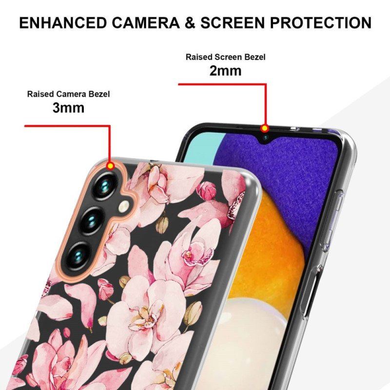 Etui do Samsung Galaxy A14 / A14 5G Kolorowe Kwiaty