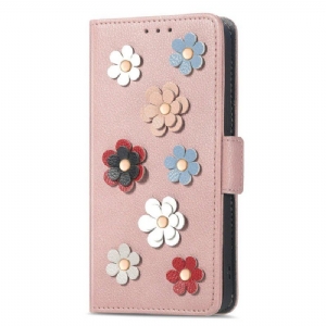 Etui Folio do Samsung Galaxy A14 / A14 5G Dekoracyjne Kwiaty