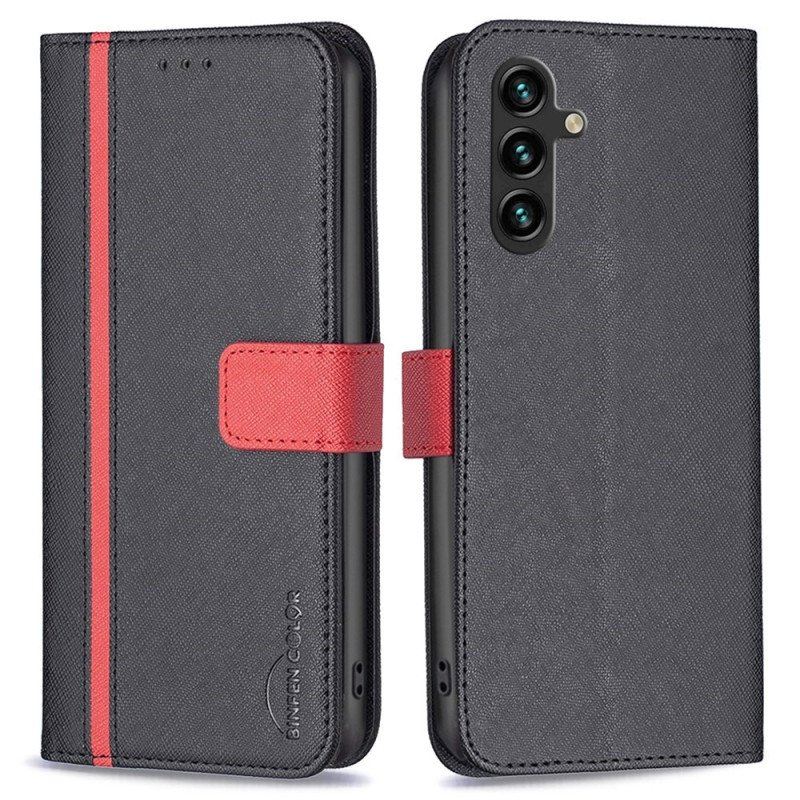 Etui Folio do Samsung Galaxy A14 / A14 5G Dwukolorowy Kolor Binfen