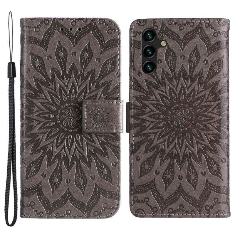 Etui Folio do Samsung Galaxy A14 / A14 5G Mandala Sun Ze Smyczą