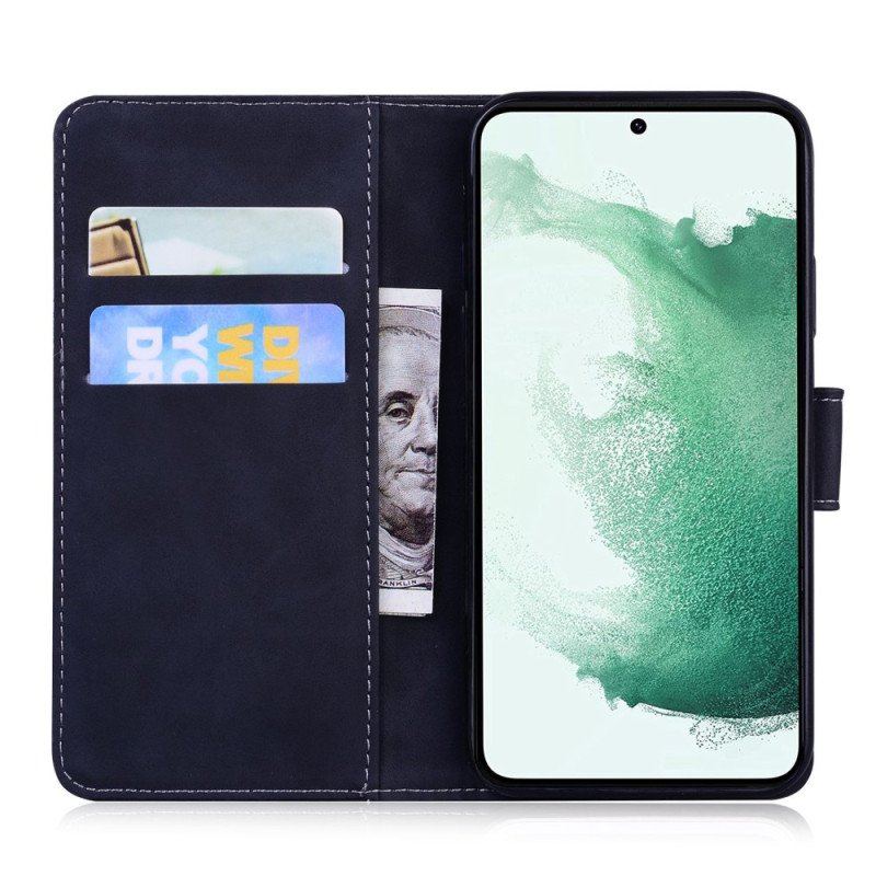 Etui Folio do Samsung Galaxy A14 / A14 5G Nadruk Tygrysa